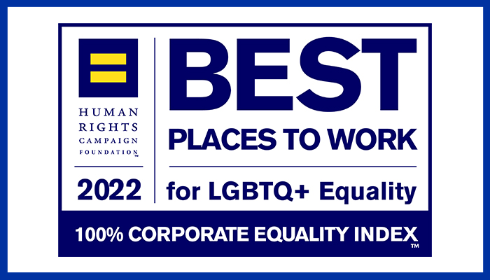 100% Coporate Equalitry Index for LGBT+ Equality