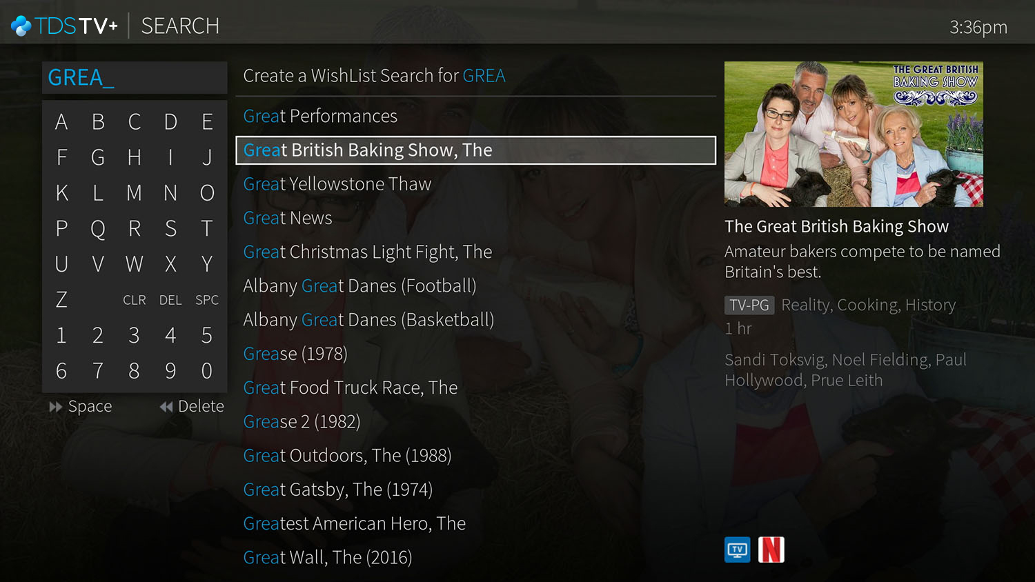 TDS TV+ Search