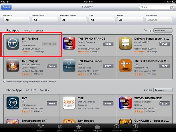 iPad or iPhone App Store