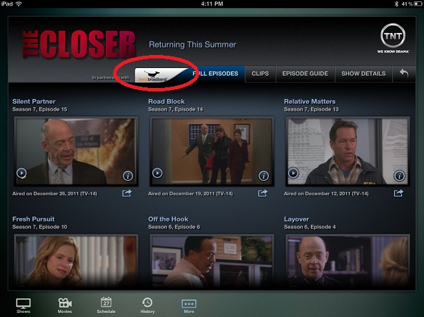 TV Everywhere App Provider Content