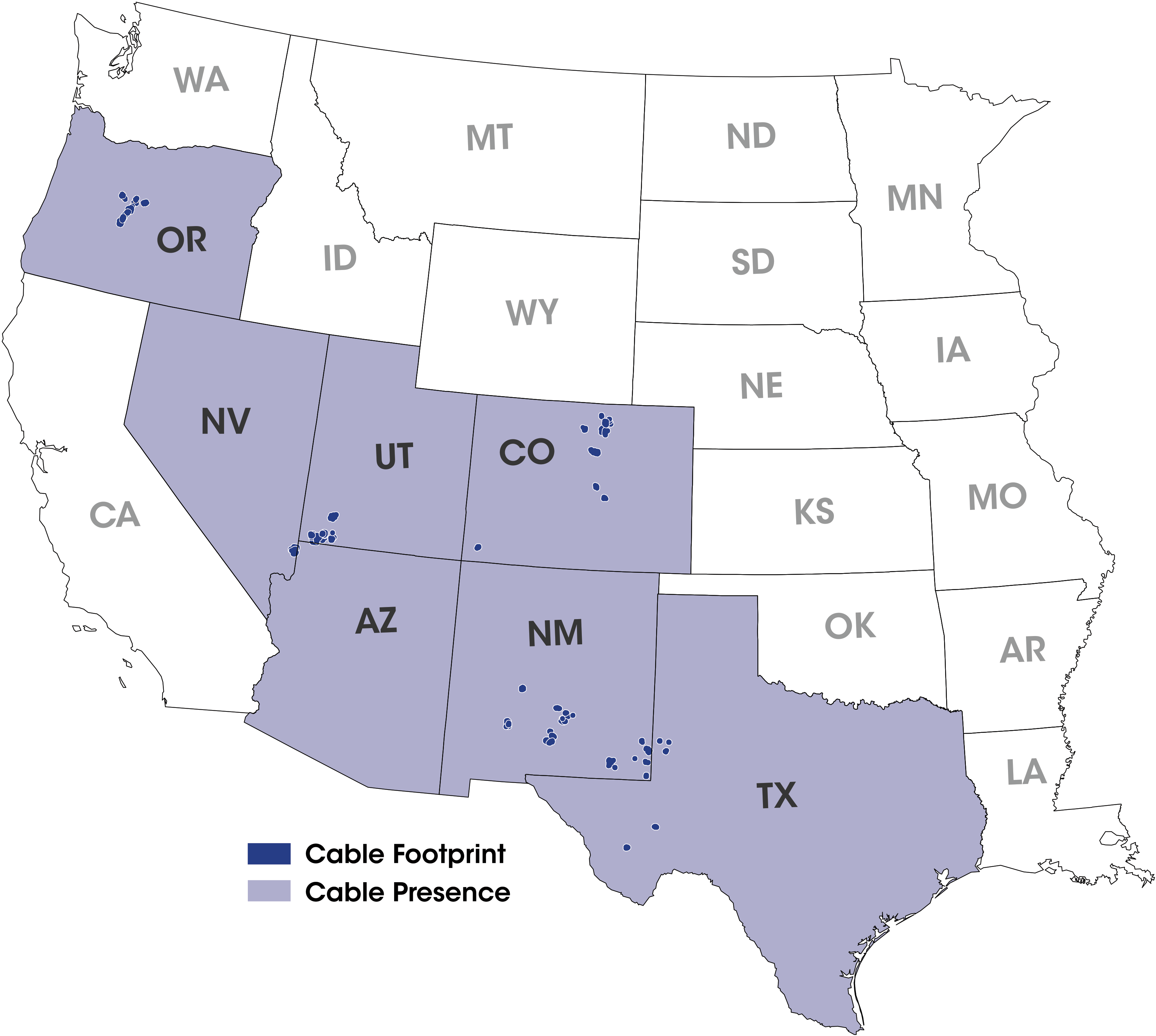 TDS Cable Service Locations Map