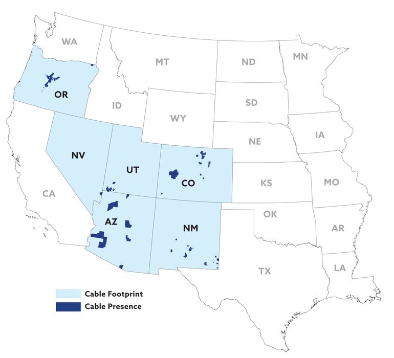 TDS Cable Service Locations Map