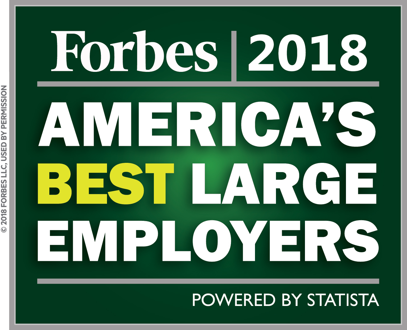 Forbes 2018 Award for America's Best Large Employers Forbes 2018 Award for America's Best Large Employers