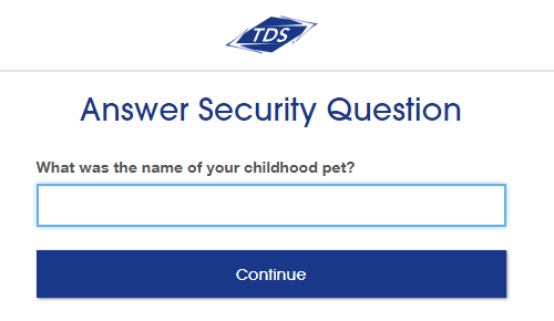 Answer security question Screenshot