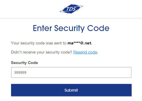 Enter security code Screenshot