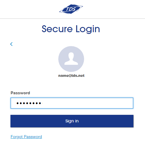Secure login Screenshot