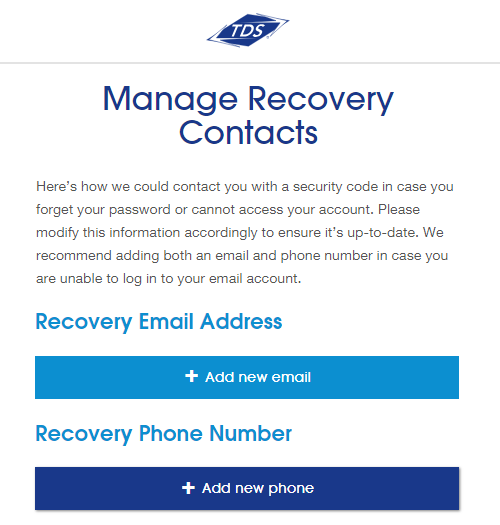 Add a recovery email address