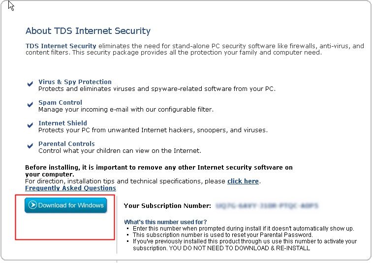 Security Download TDS