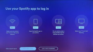 Spotify login page