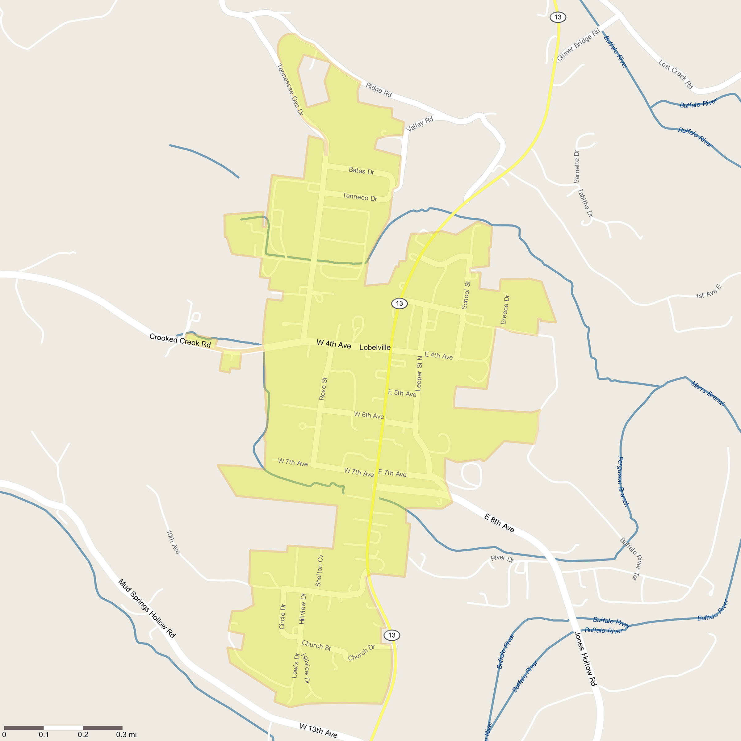 TDS Fiber Where We're Building in Lobelville, TN